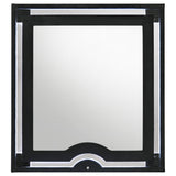 Ravenne Velvet Upholstered LED Dresser Mirror Black