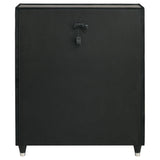 Ravenne 5-drawer Velvet Upholstered LED Chest of Drawers Black