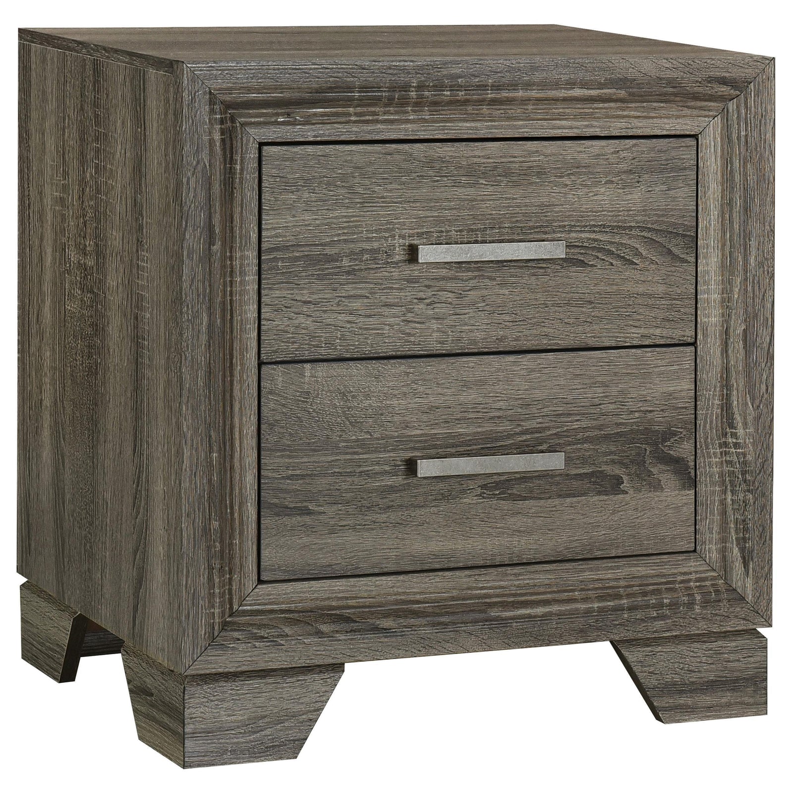 Wright 2-drawer Nightstand Bedide Table Brown Oak