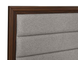 Welsley 50-inch Upholstered King Bed Walnut