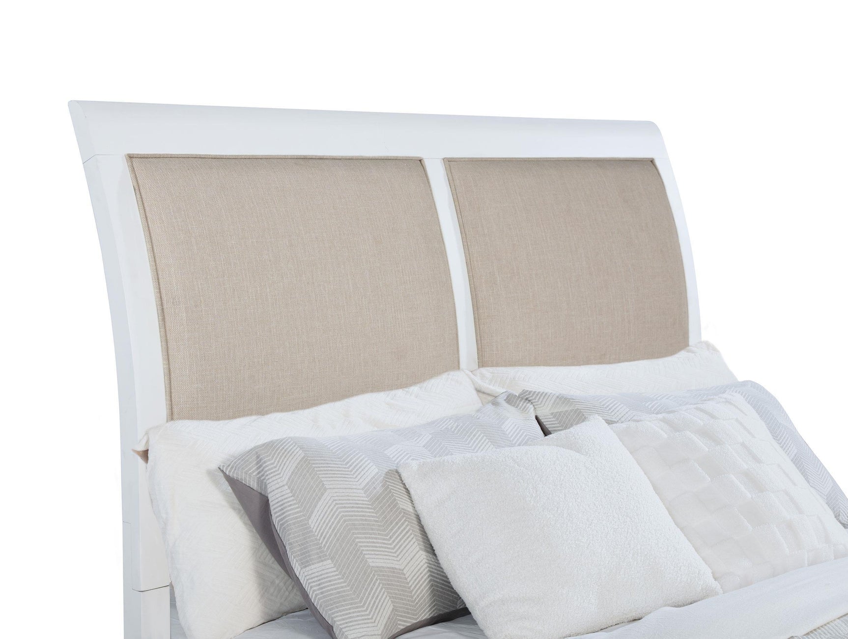 Bexhill 56-inch Upholstered King Panel Bed White