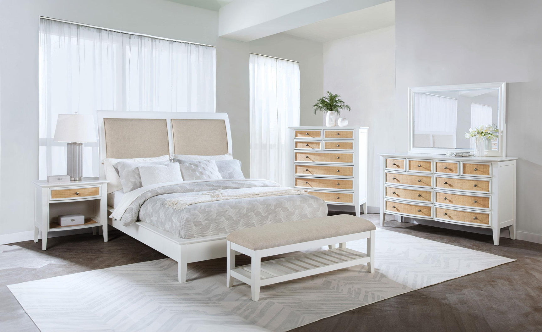 Bexhill 1-drawer Nightstand Bedide Table White