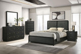 Cavelle 51-inch Upholstered Full Panel Bed Black