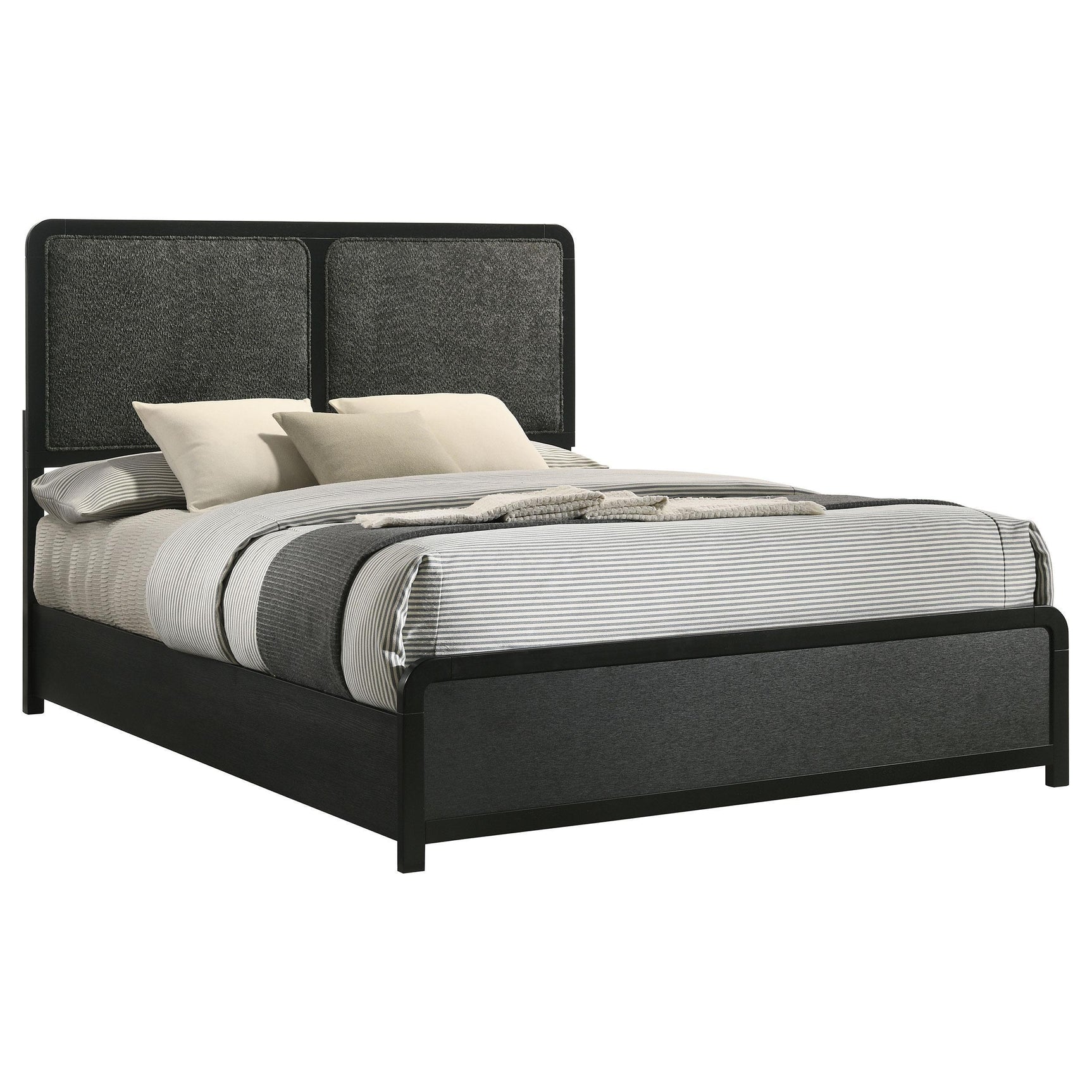 Cavelle 47-inch Upholstered King Bed Black