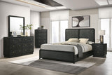 Cavelle 47-inch Upholstered King Bed Black