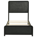 Cavelle 51-inch Upholstered Twin Panel Bed Black