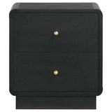 Cavelle 2-drawer Nightstand Bedide Table Black