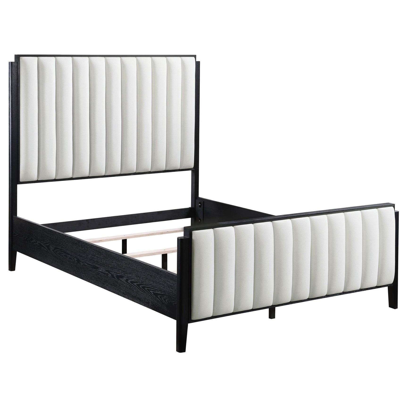 Brookmead 60-inch Upholstered Queen Bed Black 224710Q