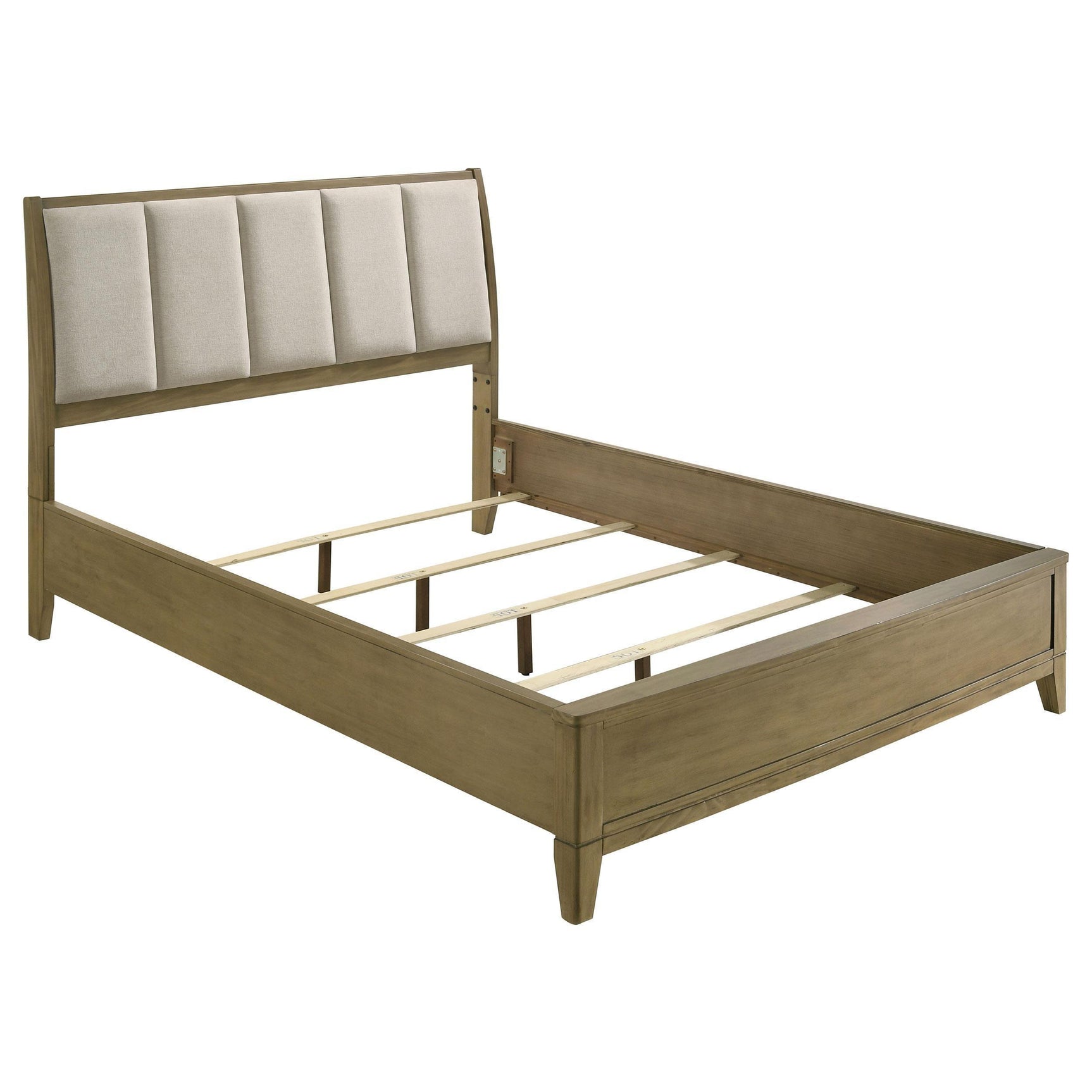 Granada Upholstered King Panel Bed Natural Pine