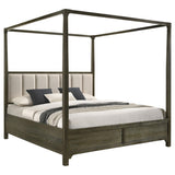 Gran Park King Four Poster Canopy Bed Dark Cocoa