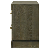 Gran Park 2 Drawer Nightstand Bedide Table Dark Cocoa