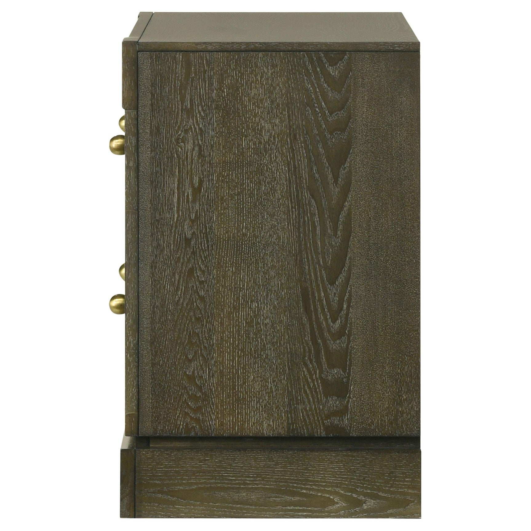 Gran Park 2 Drawer Nightstand Bedide Table Dark Cocoa