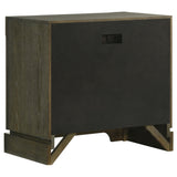 Gran Park 2 Drawer Nightstand Bedide Table Dark Cocoa