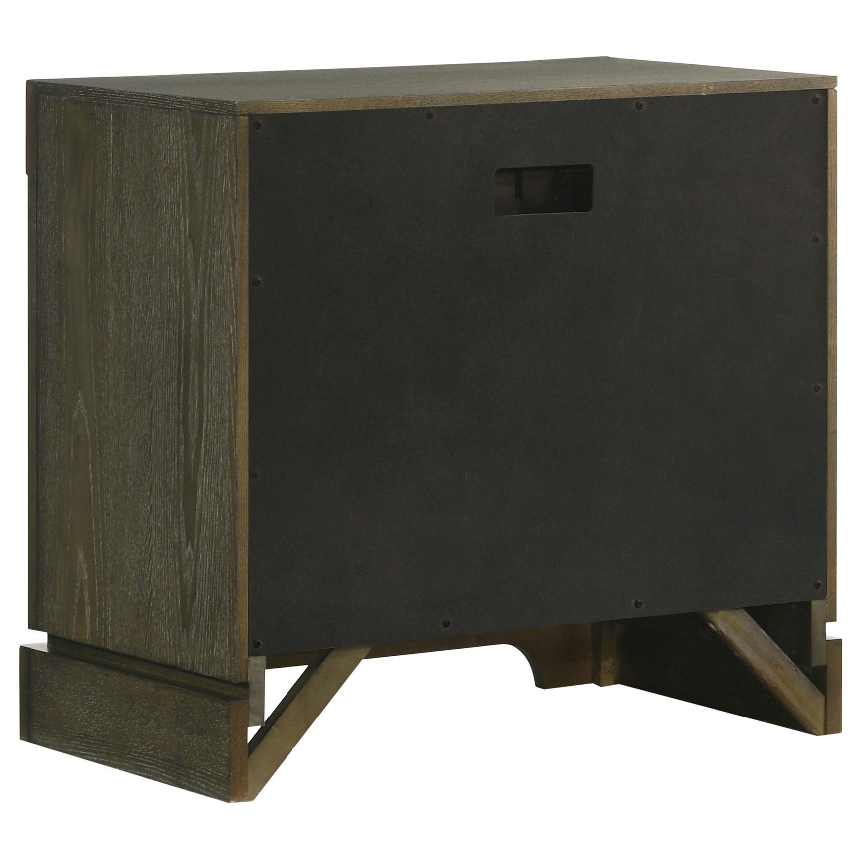 Gran Park 2 Drawer Nightstand Bedide Table Dark Cocoa