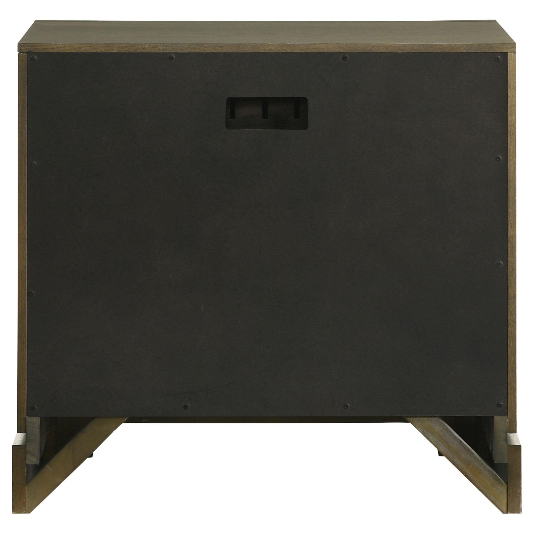 Gran Park 2 Drawer Nightstand Bedide Table Dark Cocoa