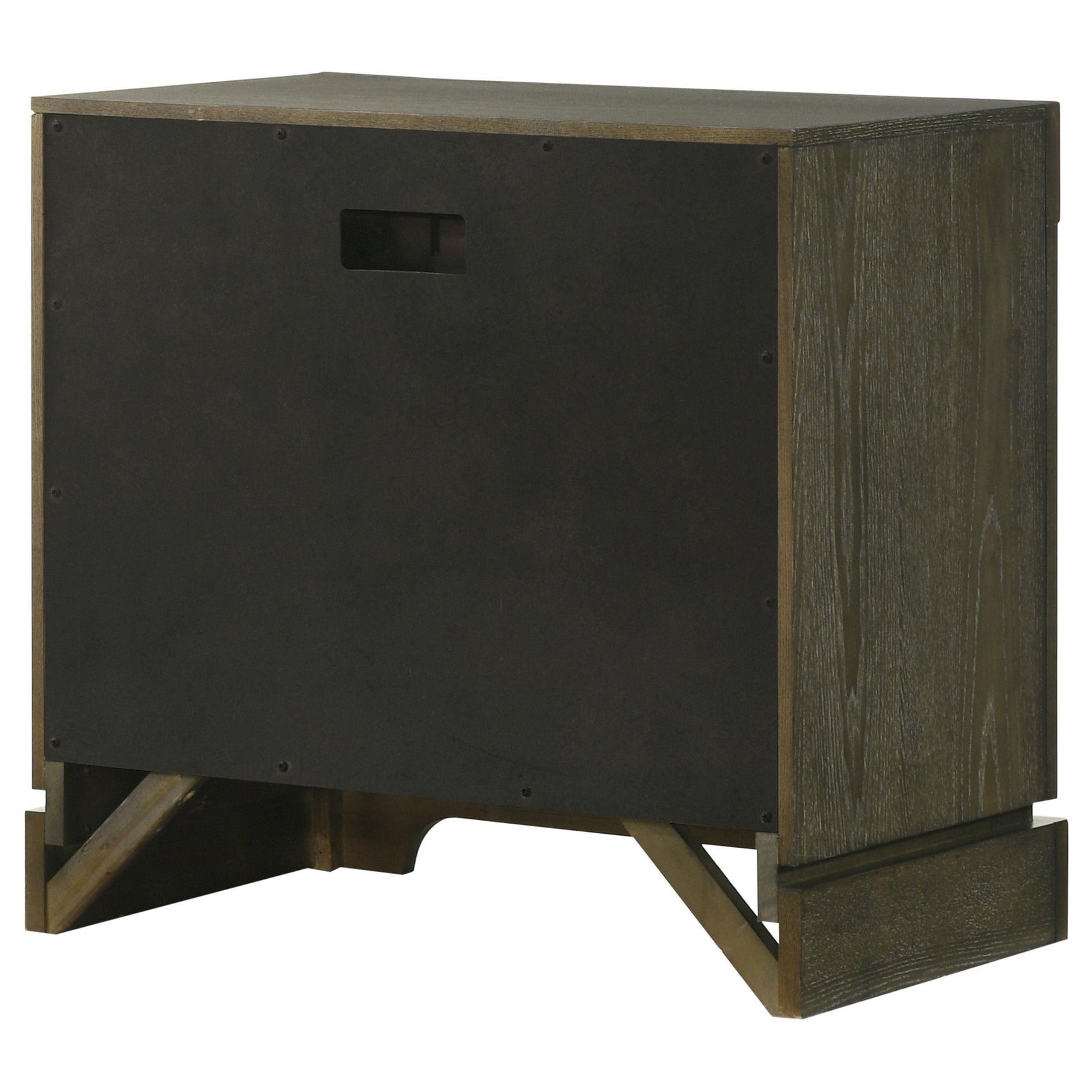 Gran Park 2 Drawer Nightstand Bedide Table Dark Cocoa