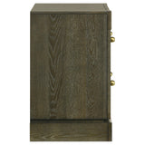 Gran Park 2 Drawer Nightstand Bedide Table Dark Cocoa