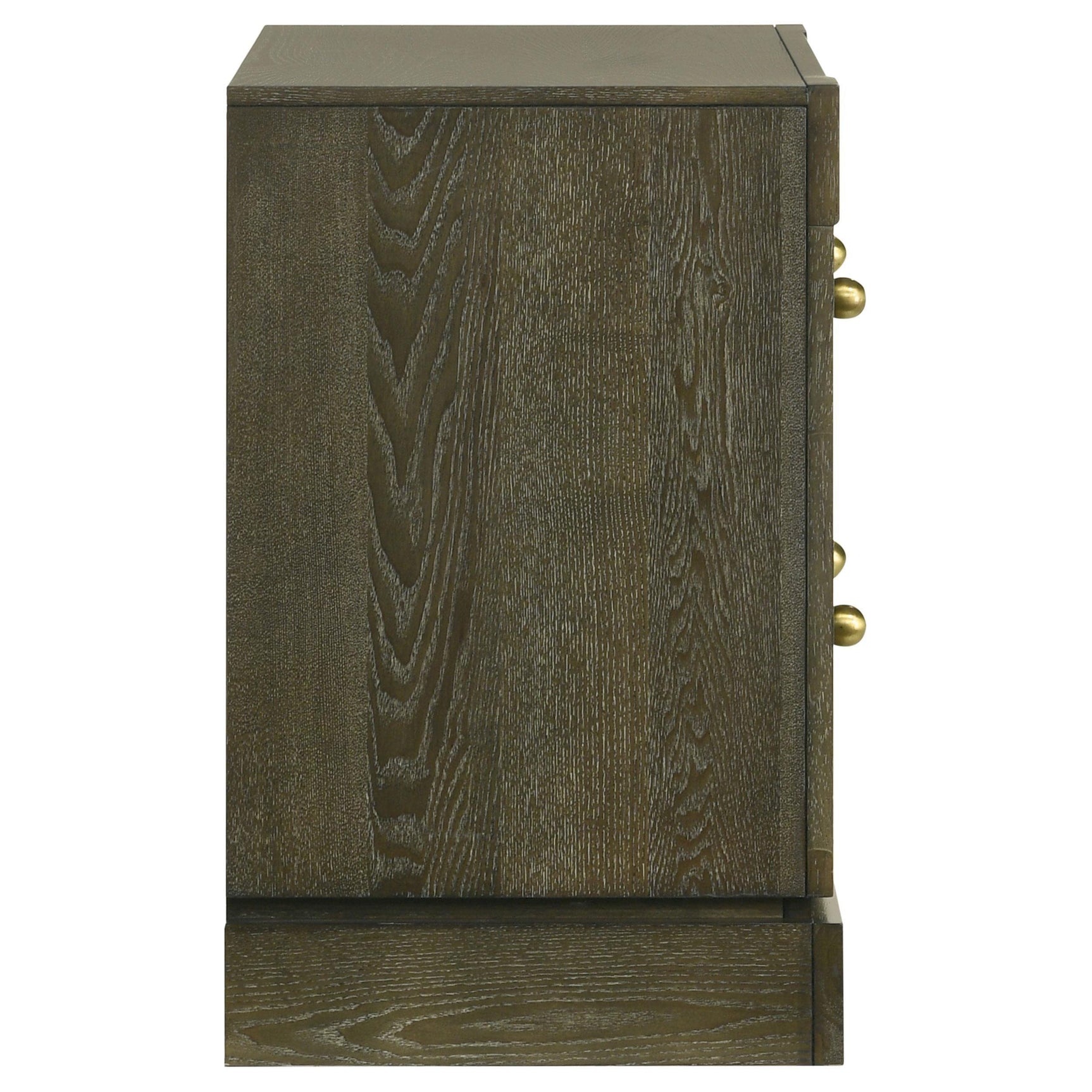 Gran Park 2 Drawer Nightstand Bedide Table Dark Cocoa