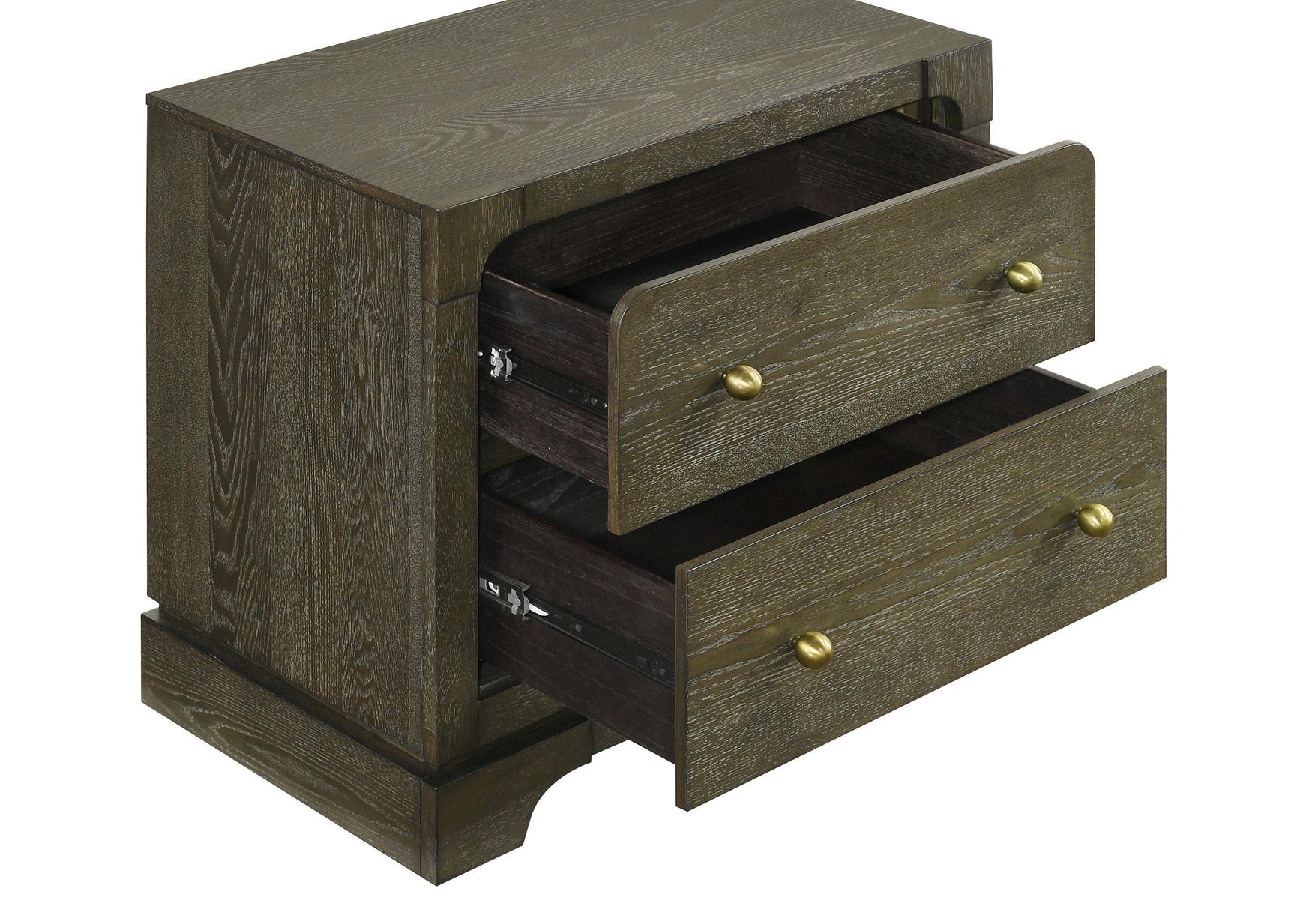 Gran Park 2 Drawer Nightstand Bedide Table Dark Cocoa