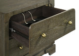 Gran Park 2 Drawer Nightstand Bedide Table Dark Cocoa