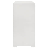 Ives 6 Drawer Dresser Cabinet White High Gloss