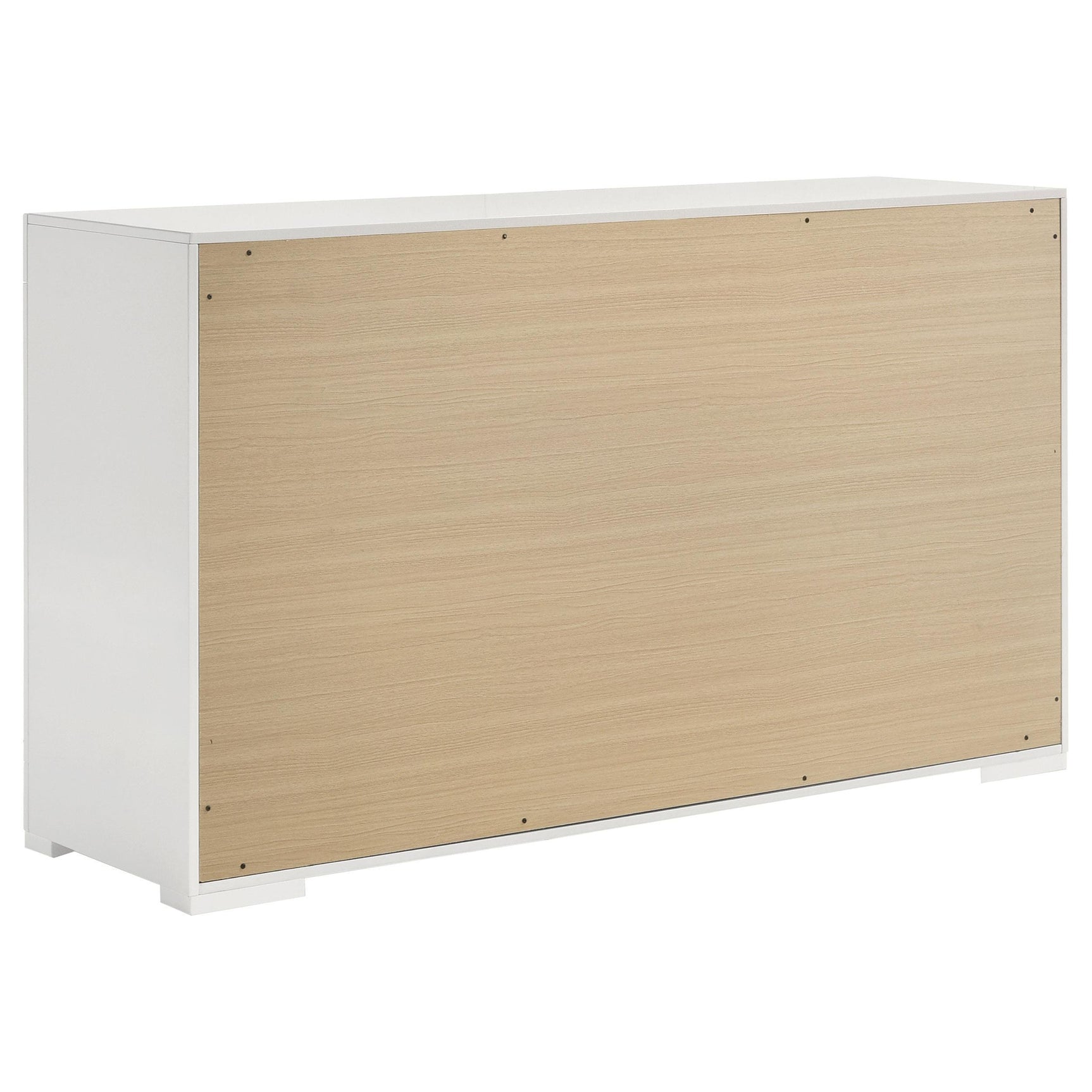 Ives 6 Drawer Dresser Cabinet White High Gloss