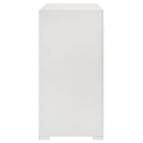 Ives 6 Drawer Dresser Cabinet White High Gloss