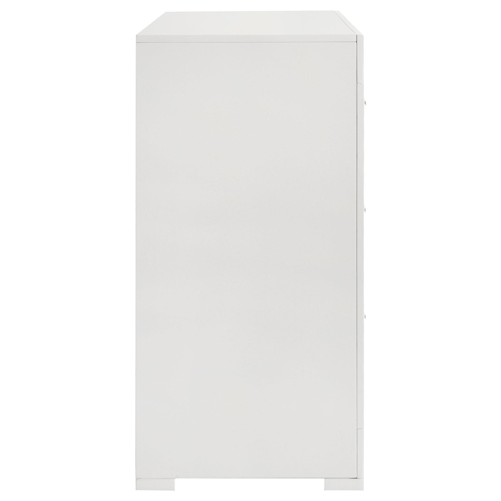 Ives 6 Drawer Dresser Cabinet White High Gloss