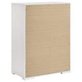 Ives 5 Drawer Bedroom Chest Of Drawers White High Gloss