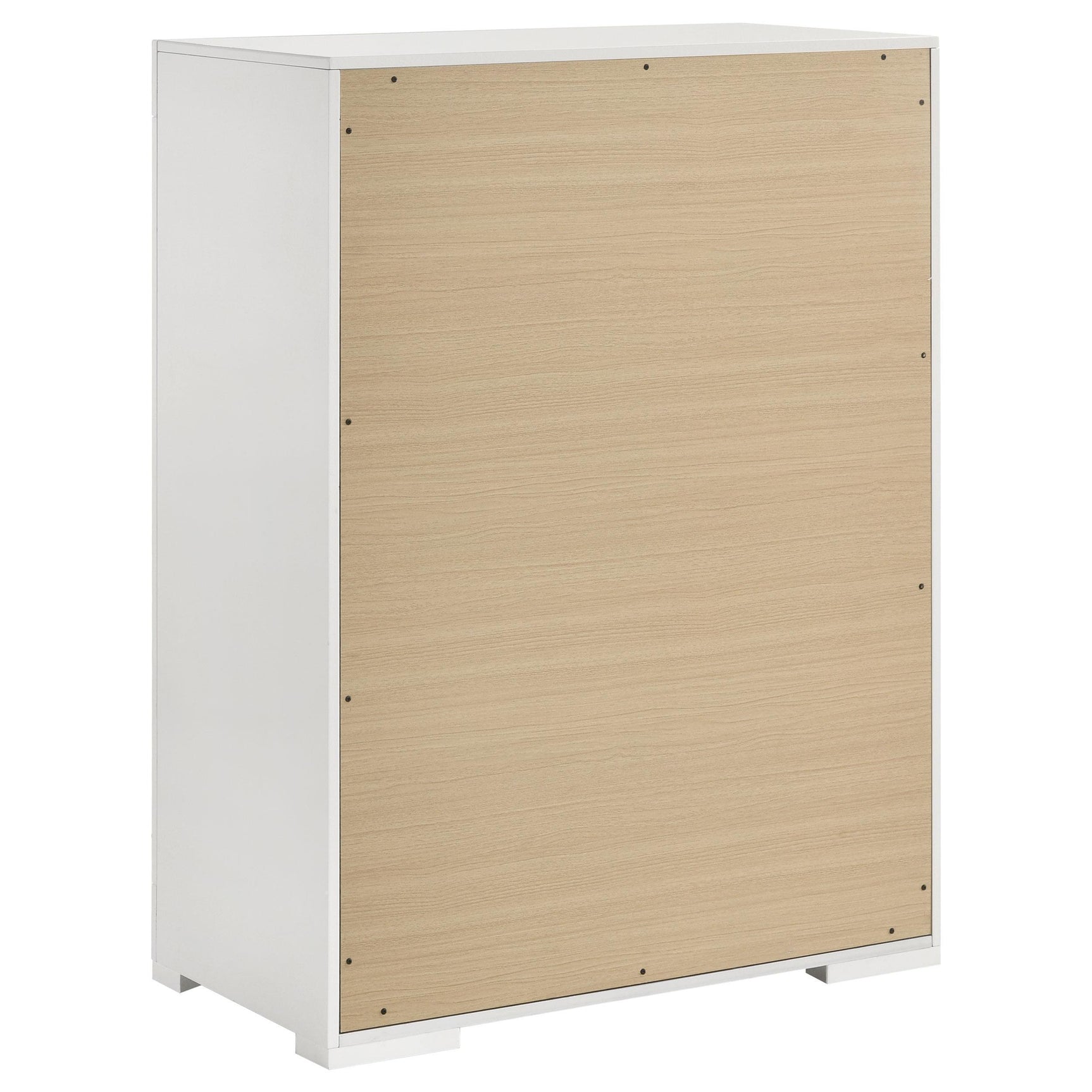 Ives 5 Drawer Bedroom Chest Of Drawers White High Gloss