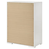 Ives 5 Drawer Bedroom Chest Of Drawers White High Gloss