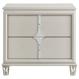 Olivia 2 Drawer Nightstand Bedide Table Pearl White