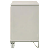 Olivia 2 Drawer Nightstand Bedide Table Pearl White