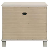 Olivia 2 Drawer Nightstand Bedide Table Pearl White