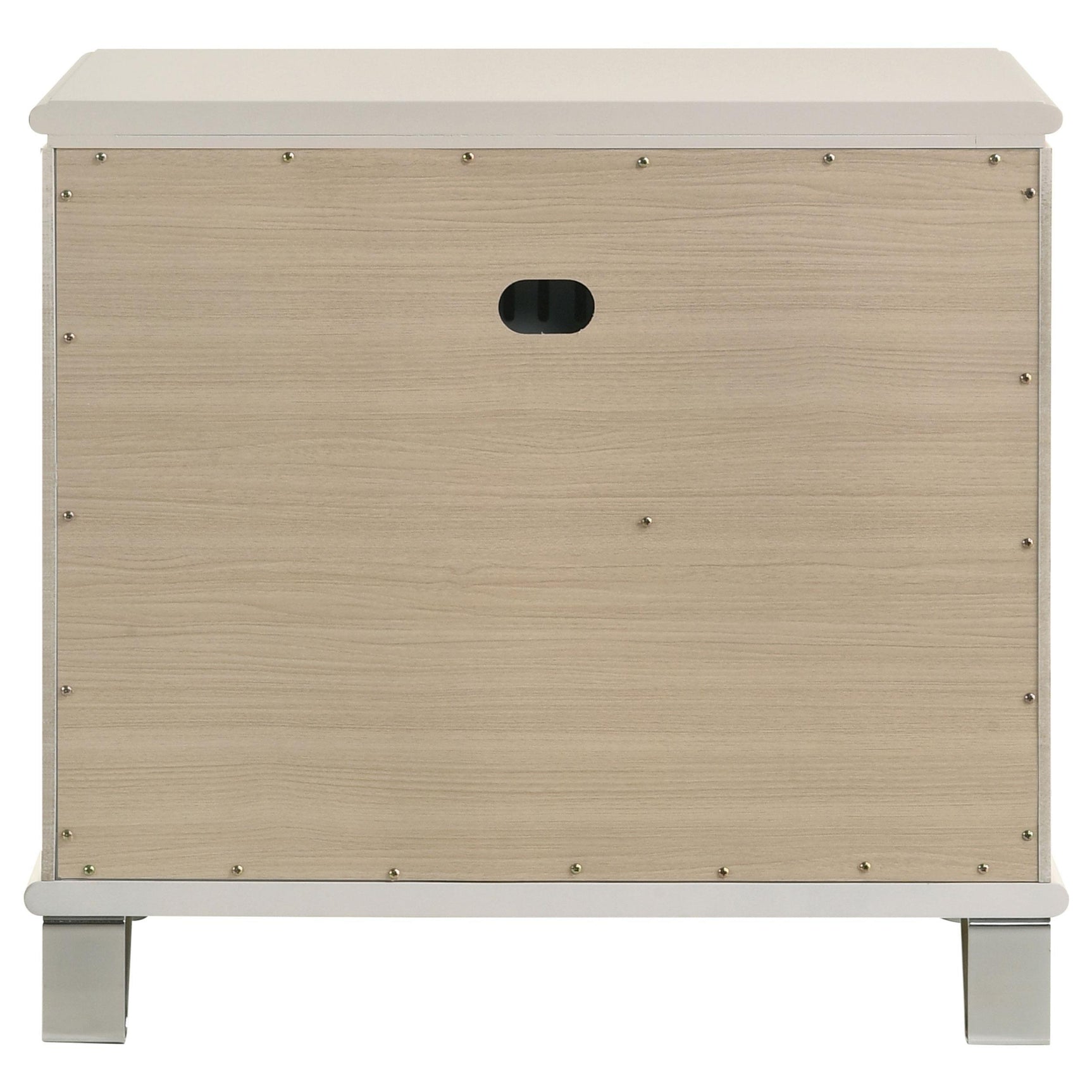 Olivia 2 Drawer Nightstand Bedide Table Pearl White