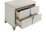 Olivia 2 Drawer Nightstand Bedide Table Pearl White