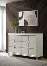 Olivia 6 Drawer Dresser Cabinet Pearl White