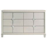 Olivia 6 Drawer Dresser Cabinet Pearl White
