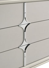Olivia 6 Drawer Dresser Cabinet Pearl White