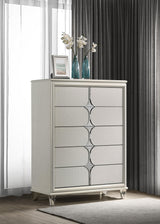 Olivia 5 Drawer Bedroom Chest Of Drawers Pearl White