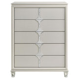 Olivia 5 Drawer Bedroom Chest Of Drawers Pearl White