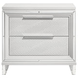 Marmore 2 Drawer Nightstand Bedide Table White