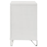 Marmore 2 Drawer Nightstand Bedide Table White