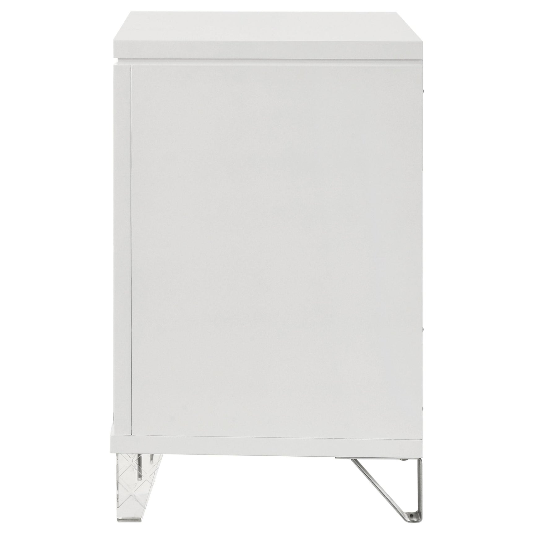 Marmore 2 Drawer Nightstand Bedide Table White