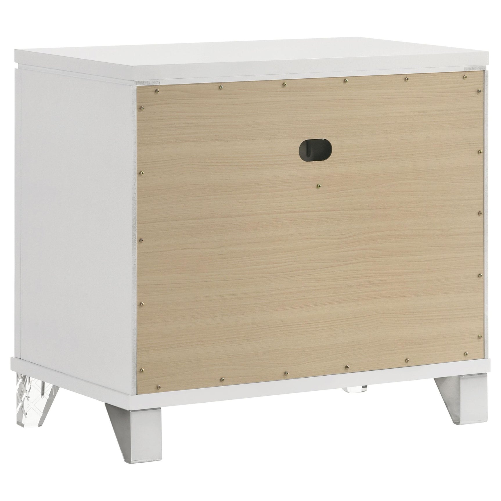 Marmore 2 Drawer Nightstand Bedide Table White