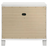 Marmore 2 Drawer Nightstand Bedide Table White