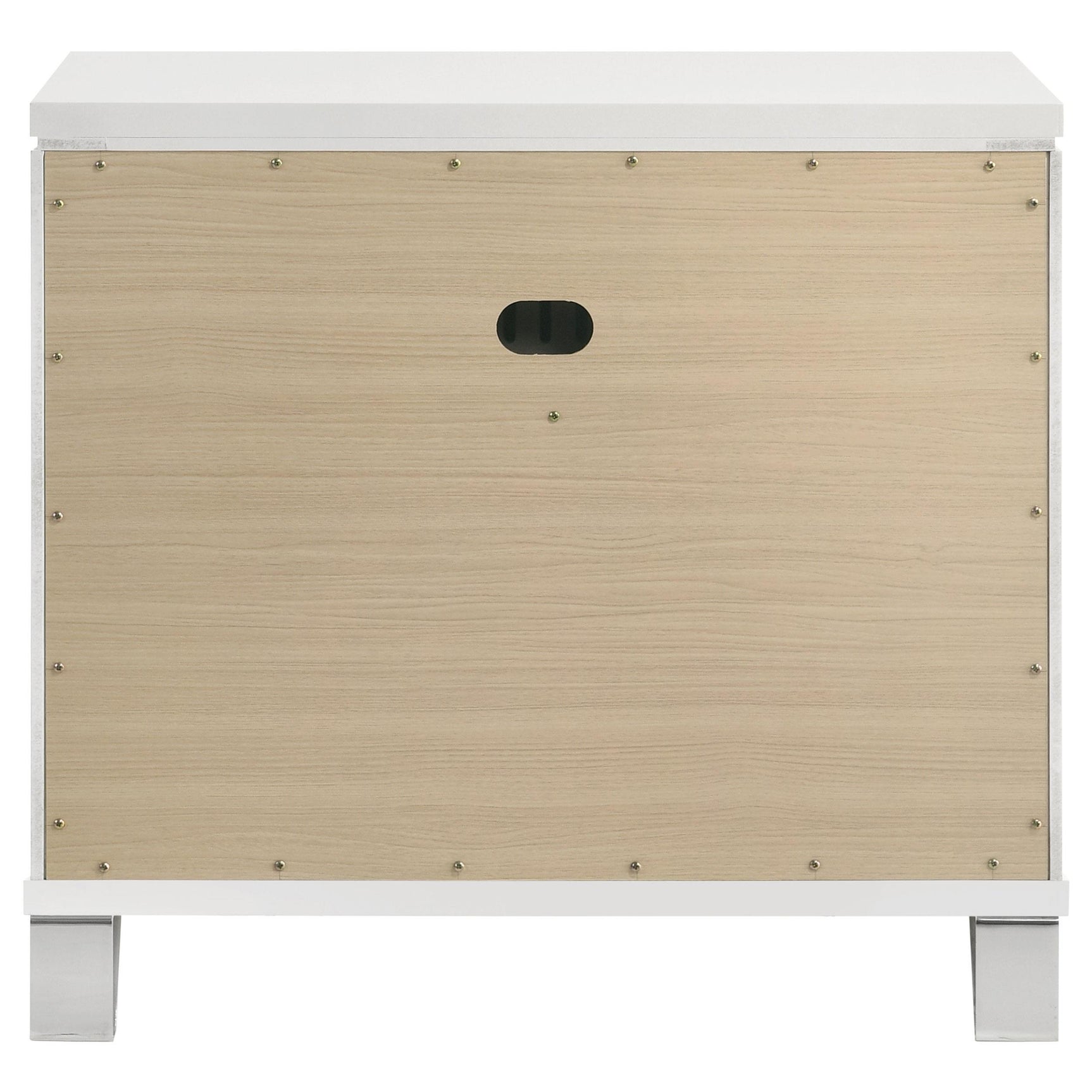Marmore 2 Drawer Nightstand Bedide Table White
