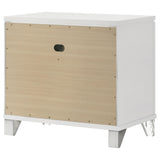 Marmore 2 Drawer Nightstand Bedide Table White