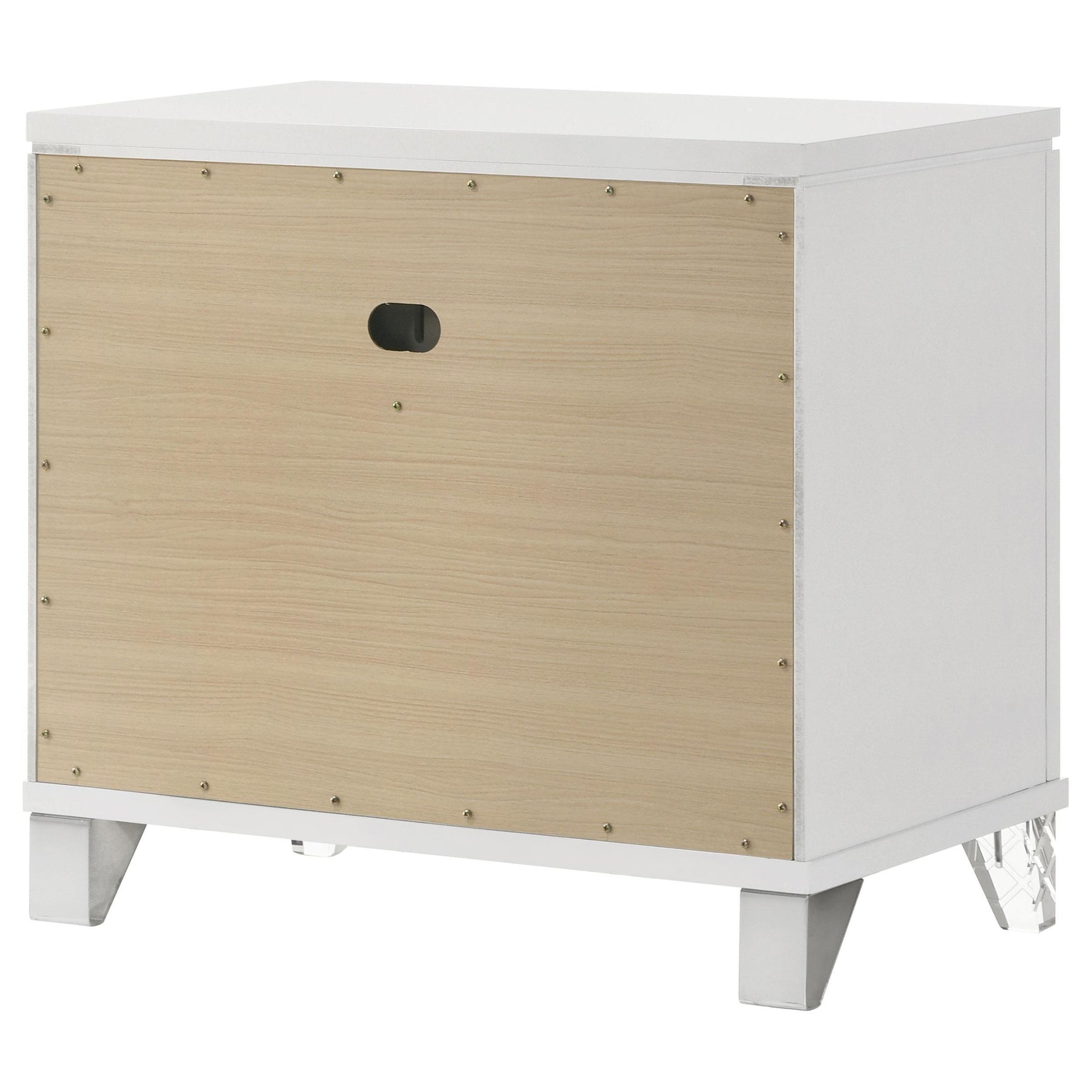 Marmore 2 Drawer Nightstand Bedide Table White