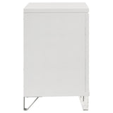 Marmore 2 Drawer Nightstand Bedide Table White
